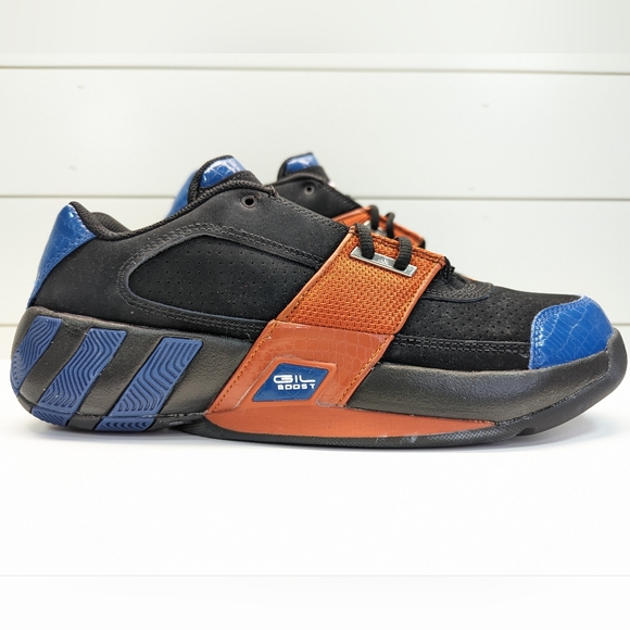 Adidas Agent Gil Zero Restomod Knicks Black Blue Basketball Sneakers sz Men's 9 - Picture 3 of 12
